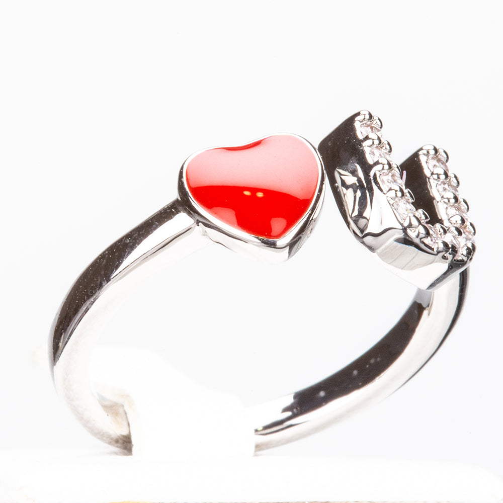 Ring aus goldplattierterr Legierung mit rotem Emporia®-Kristall