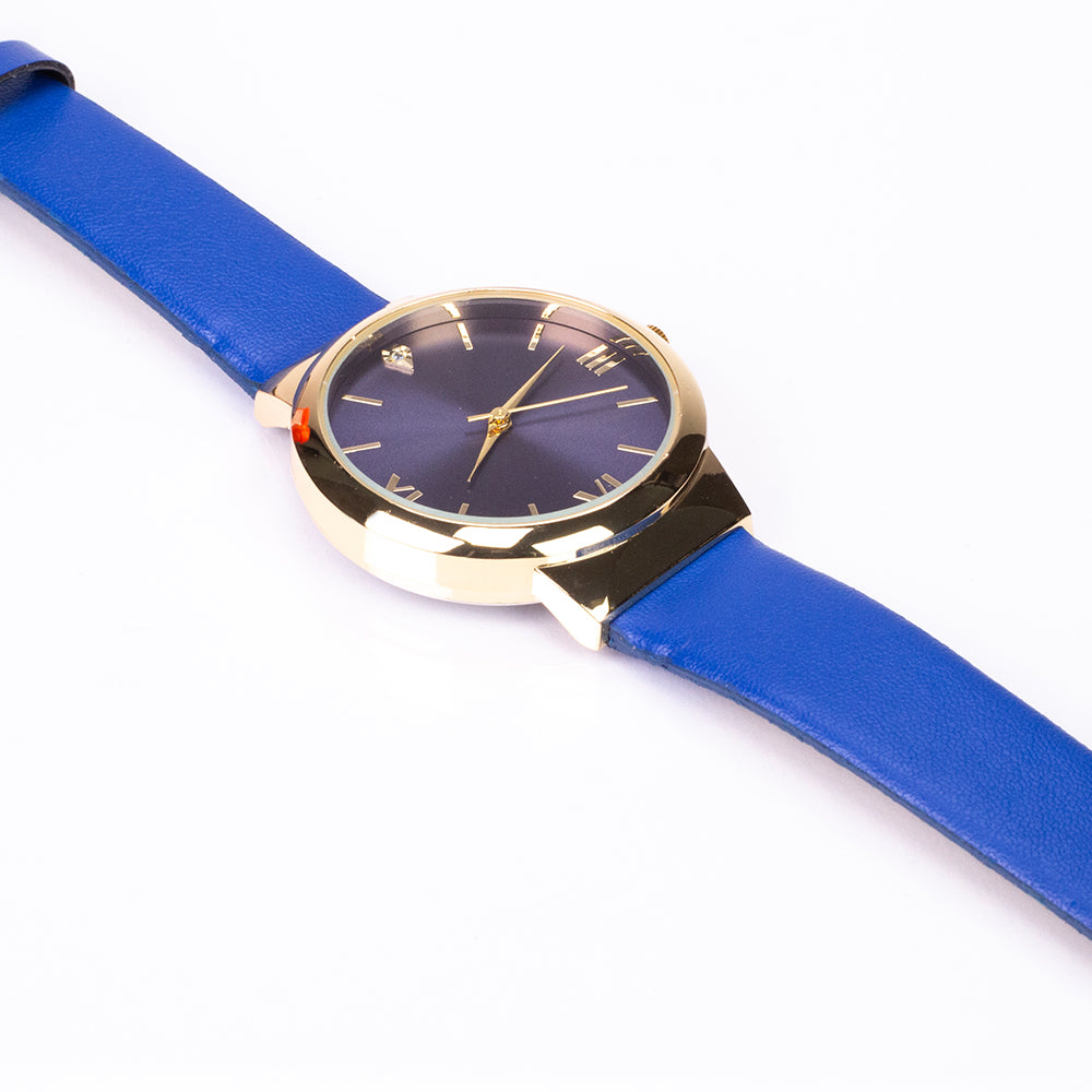 aus goldplattierter Legierung mit Saphir 3