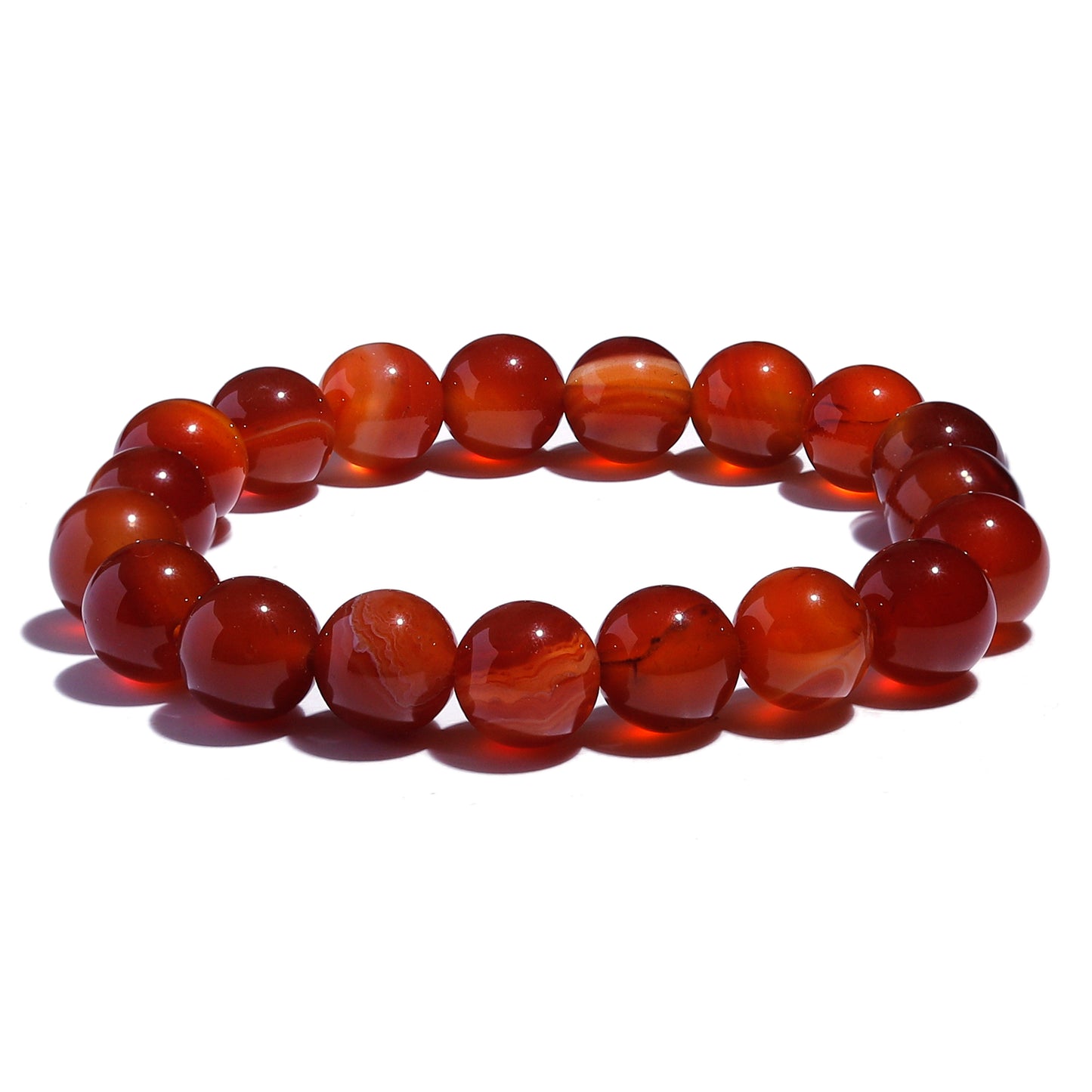 Schmuckgarnitur aus künstlicher Perle mit rotem Onyx