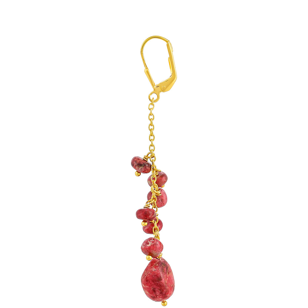 Goldplattierte Silberohrringe mit Thulit 2
