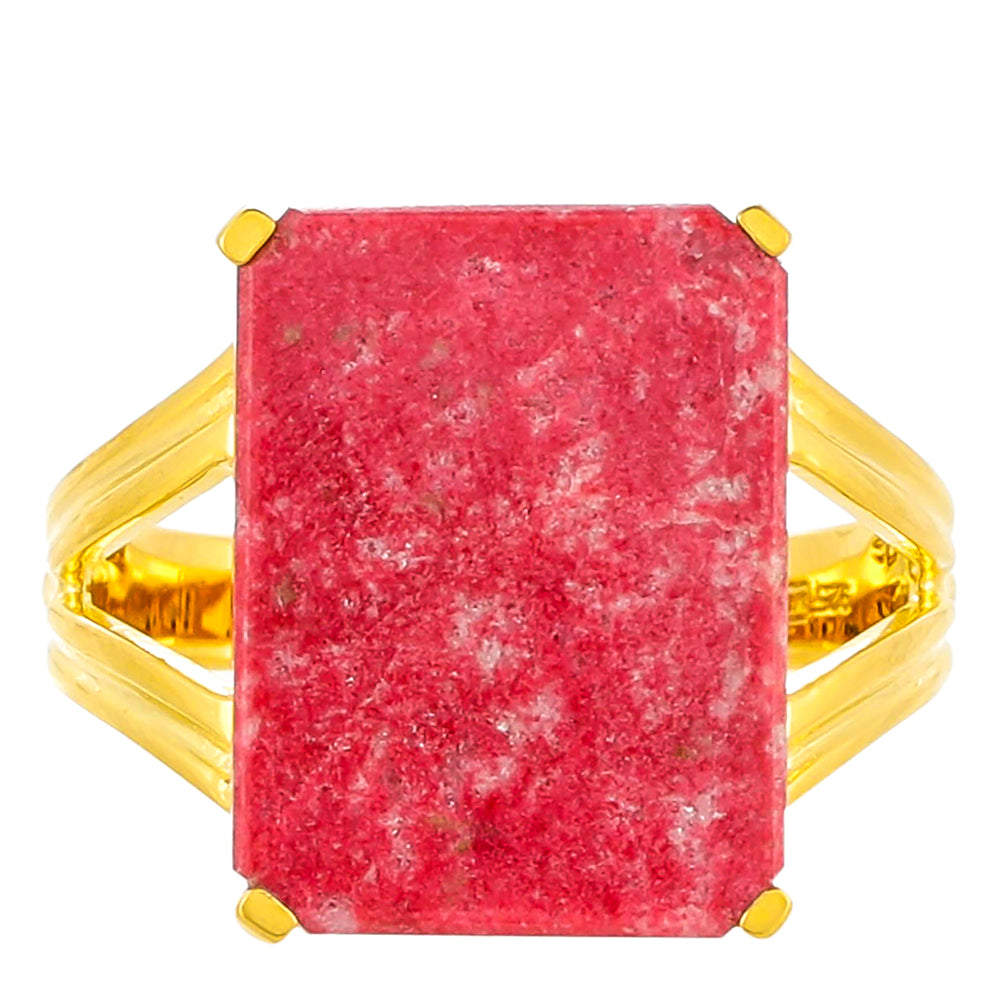 Goldplattierter Silberring mit Thulit 1
