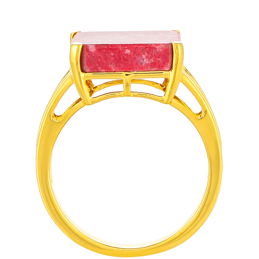 Goldplattierter Silberring mit Thulit 4