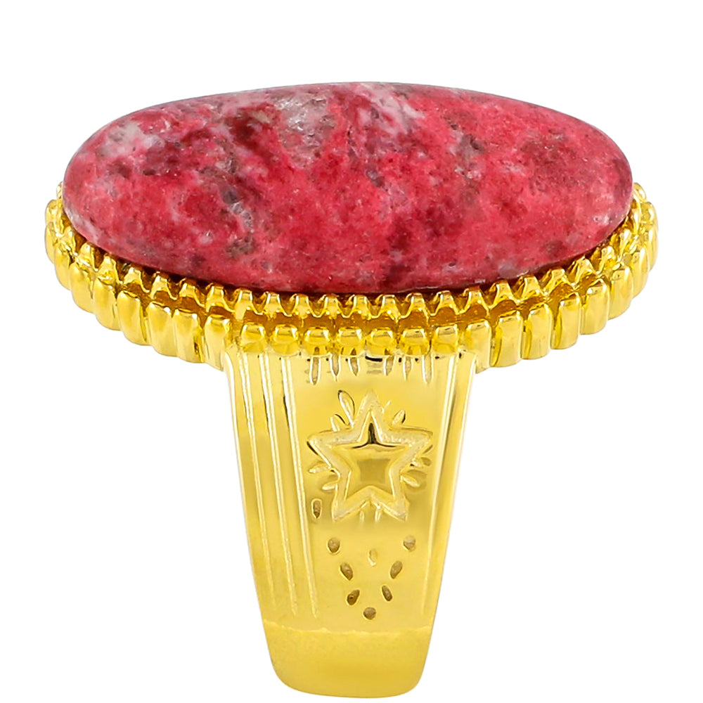 Goldplattierter Silberring mit Thulit 3