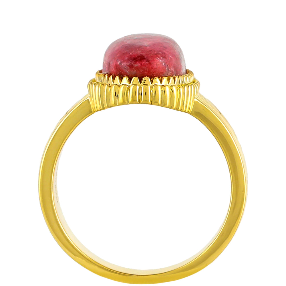 Goldplattierter Silberring mit Thulit 4