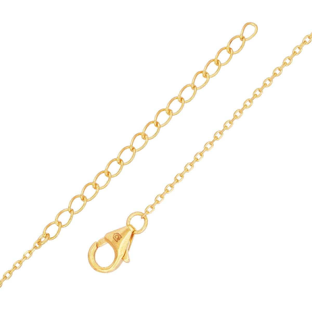 Goldplattierte Silberhalskette mit Zuchtperle und rotem Quarz