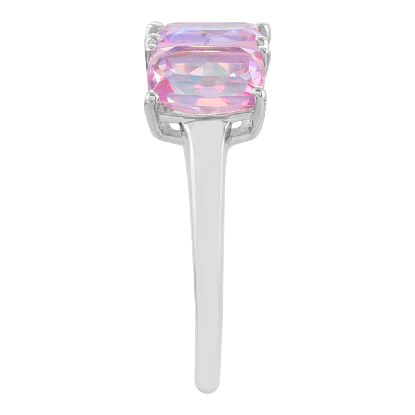 Silberring mit Pink Vapor Quarz