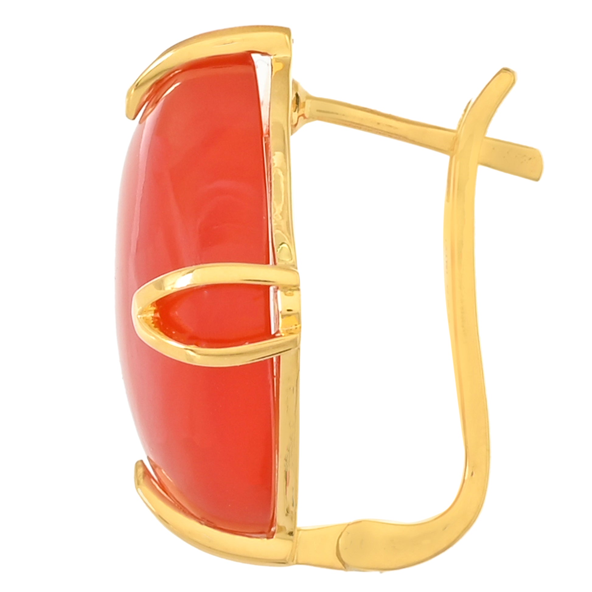 Goldplattierte Silberohrringe mit Karneol 2