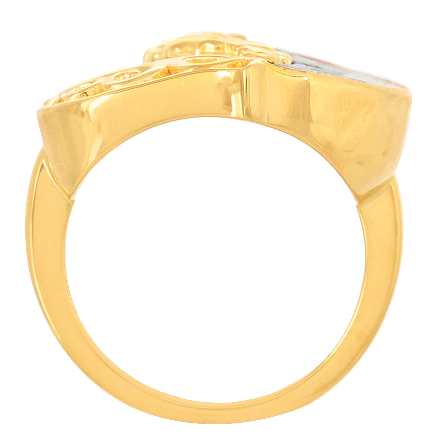 Goldplattierter Silberring mit Abalone Muschel