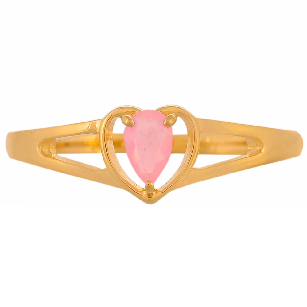 Goldplattierter Silberring mit äthiopischem neon pink Opal