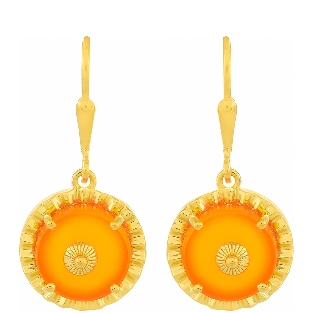 Goldplattierte Silberohrringe mit Karneol 1
