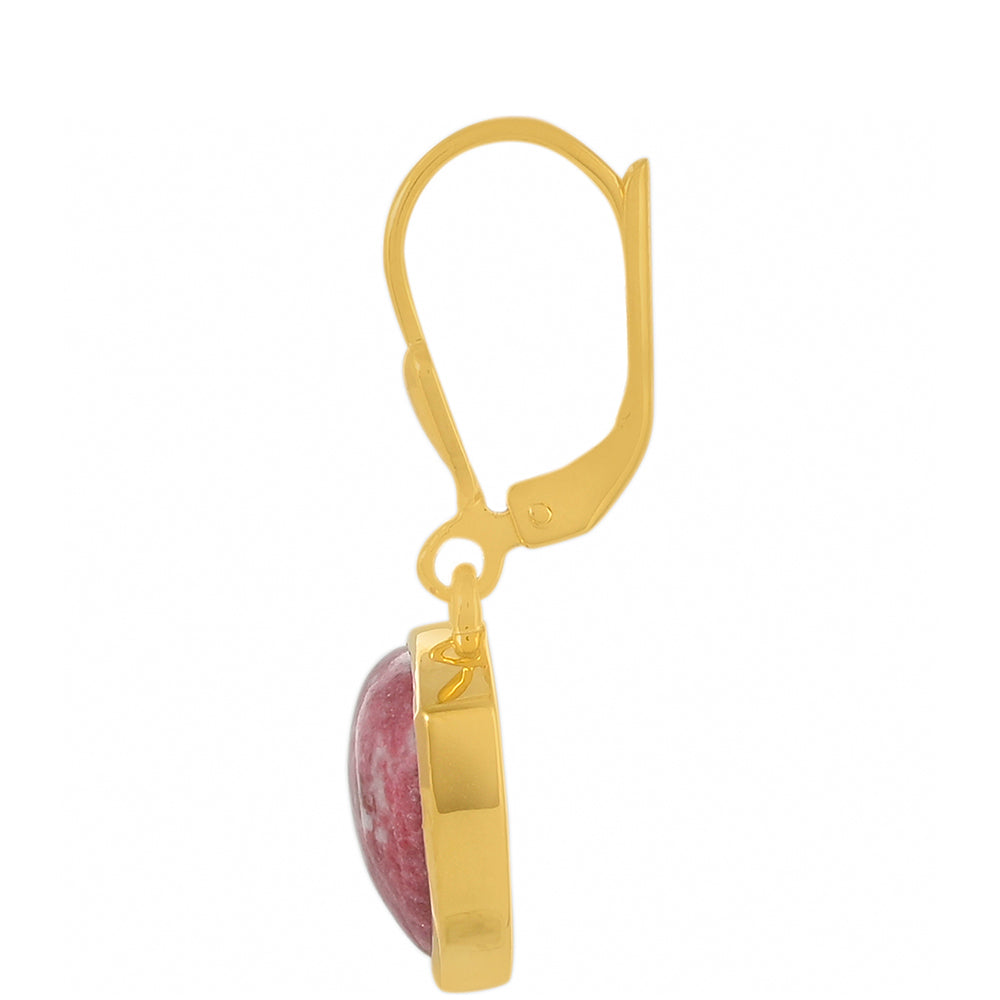 Goldplattierte Silberohrringe mit Thulit 2