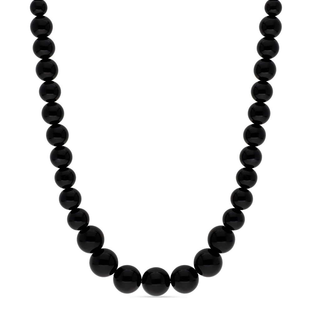 Goldplattierte Silberhalskette mit schwarzem Onyx 1