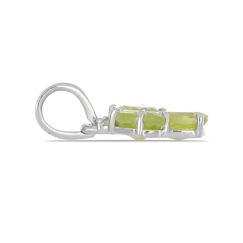 Silberanhänger mit Ambilobe Sphene und weißem Topas