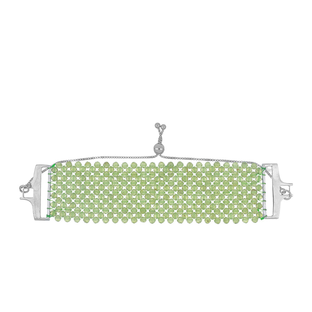 Silberarmband mit Peridot aus Changbai