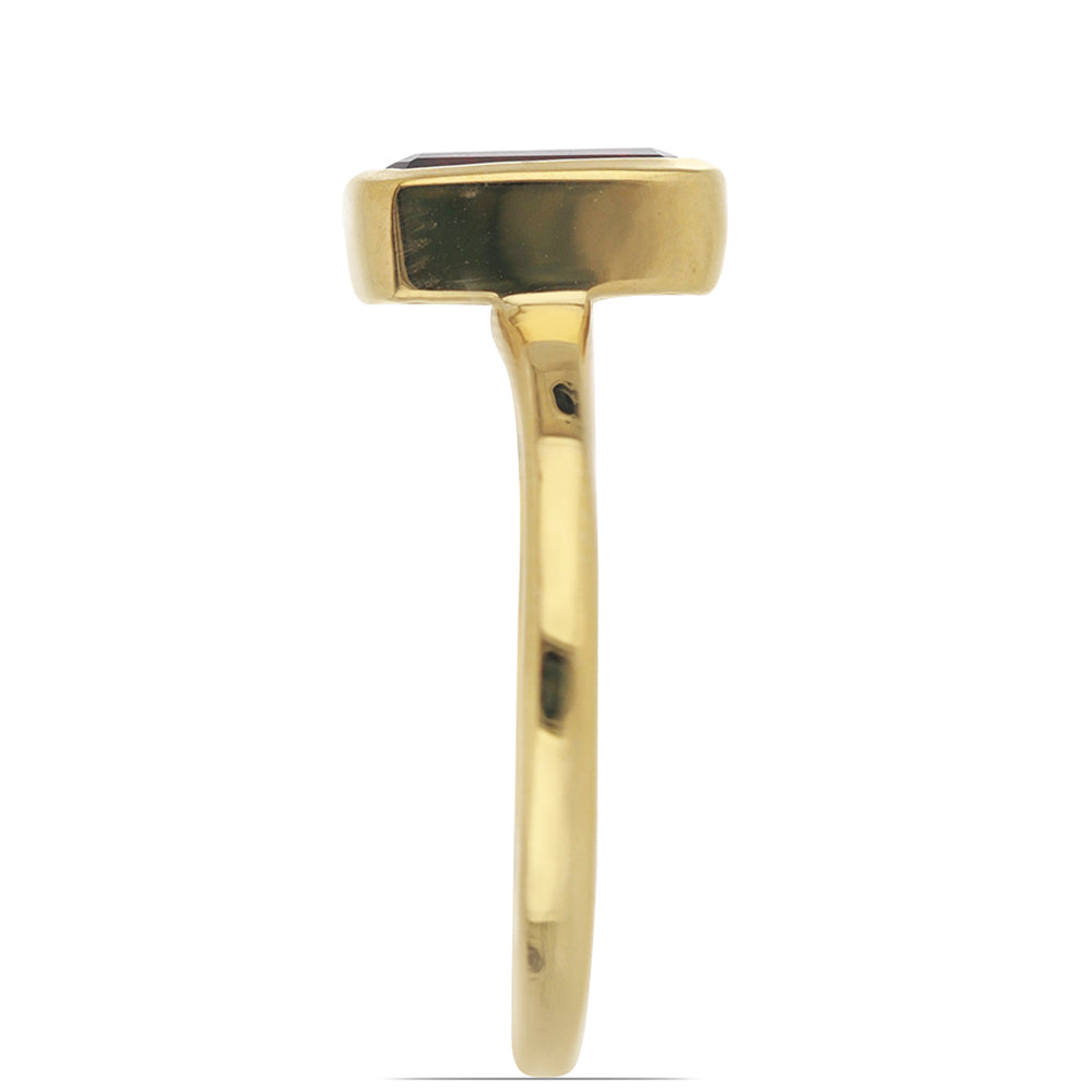 Goldplattierter Silberring mit Barton Granat