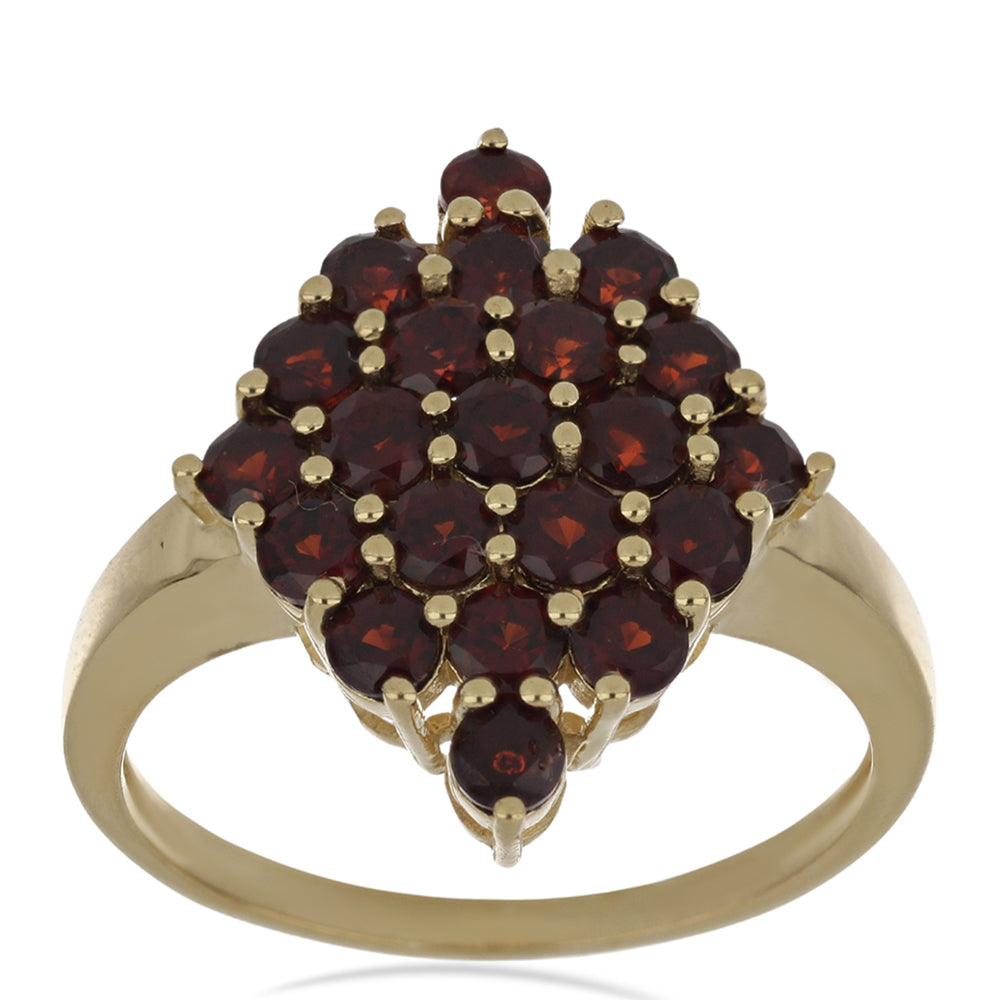 Goldplattierter Silberring mit Barton Granat