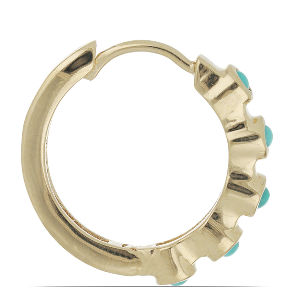 Goldplattierte Silberohrringe mit Dornröschen Türkis 2
