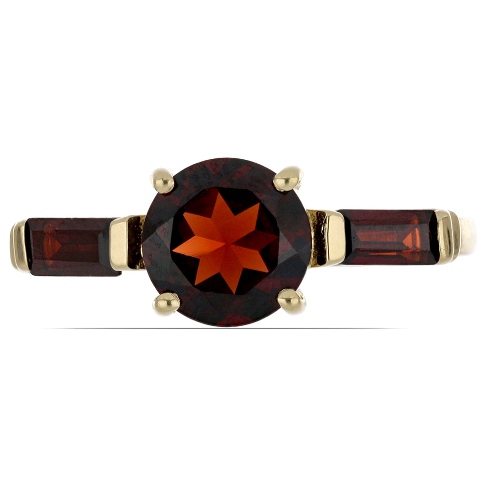Goldplattierter Silberring mit Barton Granat 4