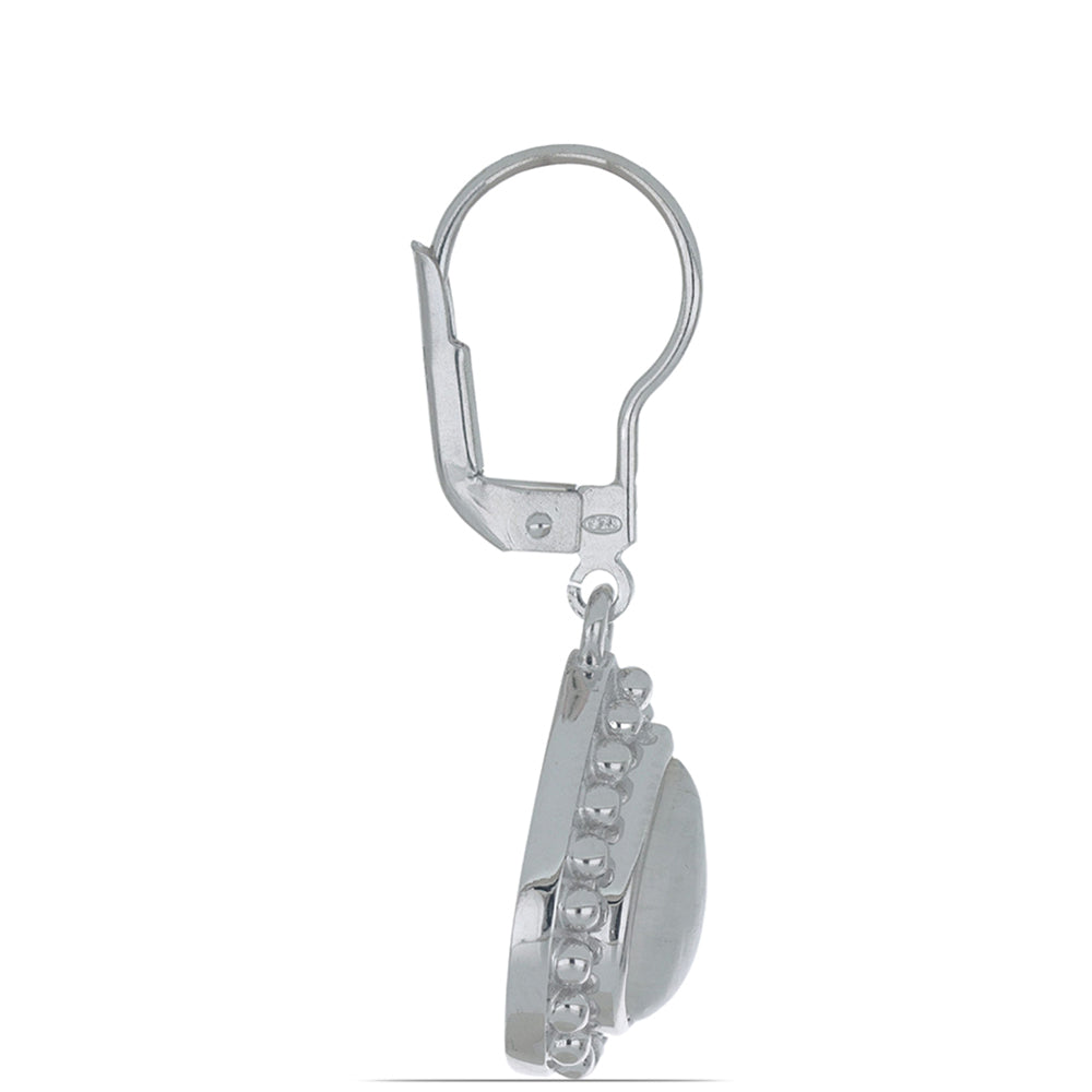 Silberohrringe mit Regenbogenmondstein