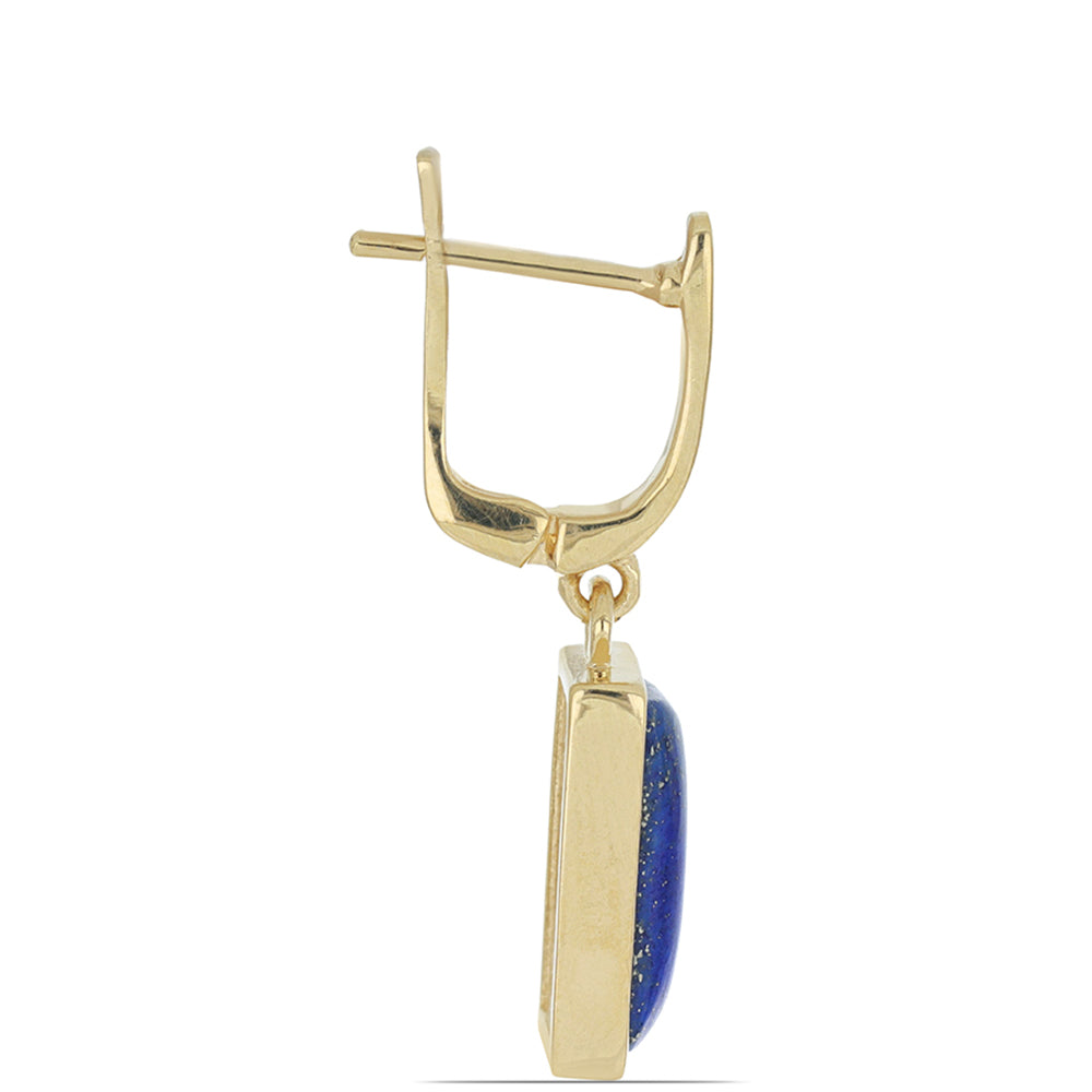 Goldplattierte Silberohrringe mit Lapislazuli aus Badakhshan 2