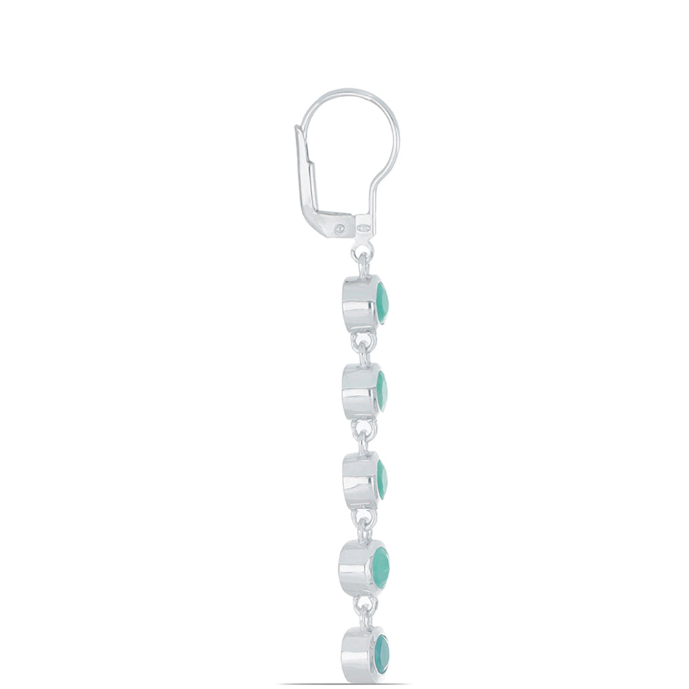 Silberohrringe mit brasilianischem Smaragd