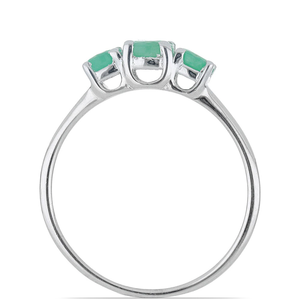 Silberring mit brasilianischem Smaragd