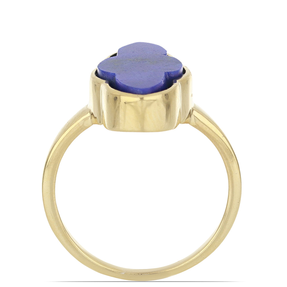 Goldplattierter Silberring mit Lapislazuli aus Badakhshan