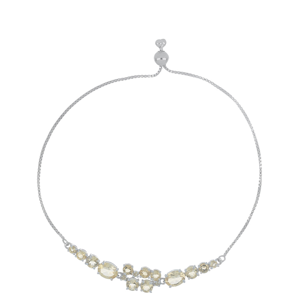 Silberarmband mit Zitrin aus dem Ural