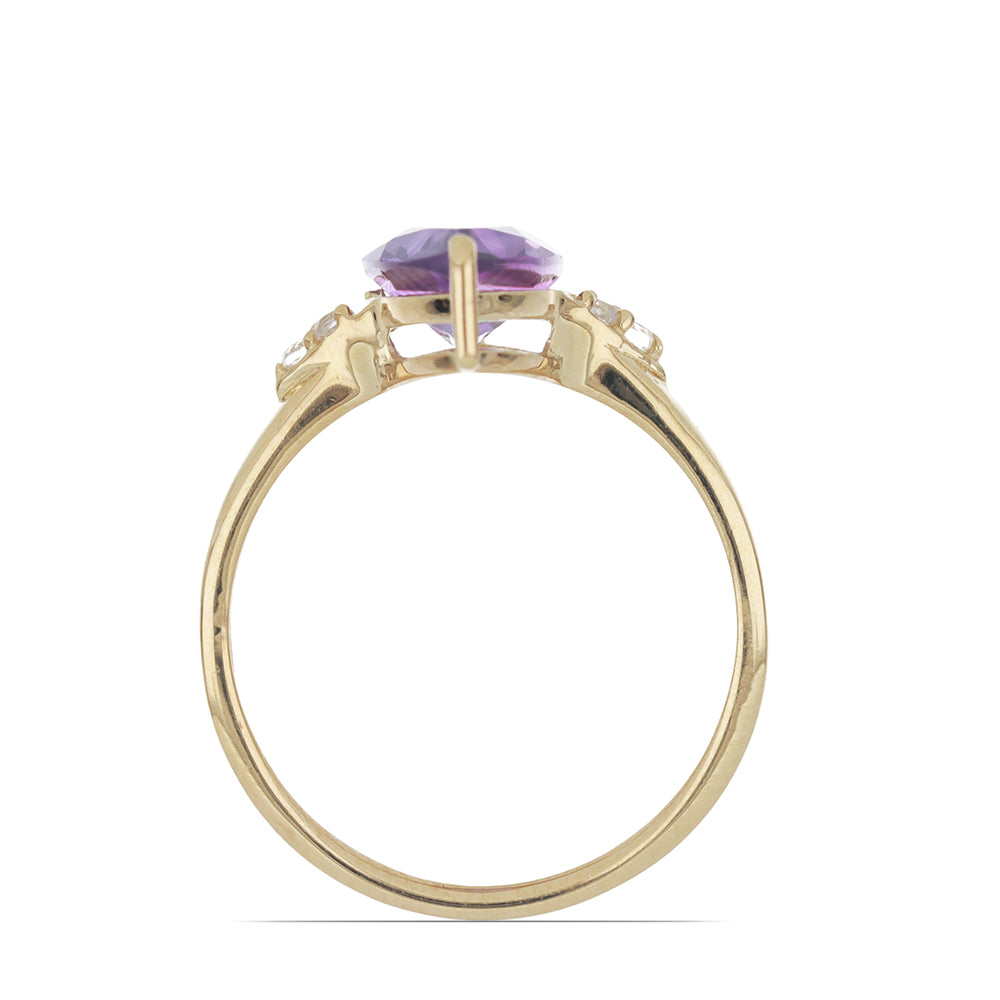 Goldplattierter Silberring mit Amethyst aus Vera Cruz und weißem Topas 2