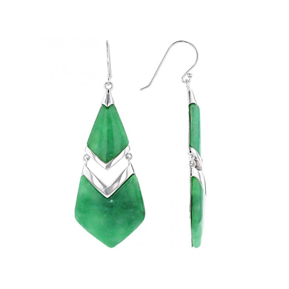 Goldplattierte Silberohrringe mit lavendelfarbenem Jadeit aus Marsden River 1