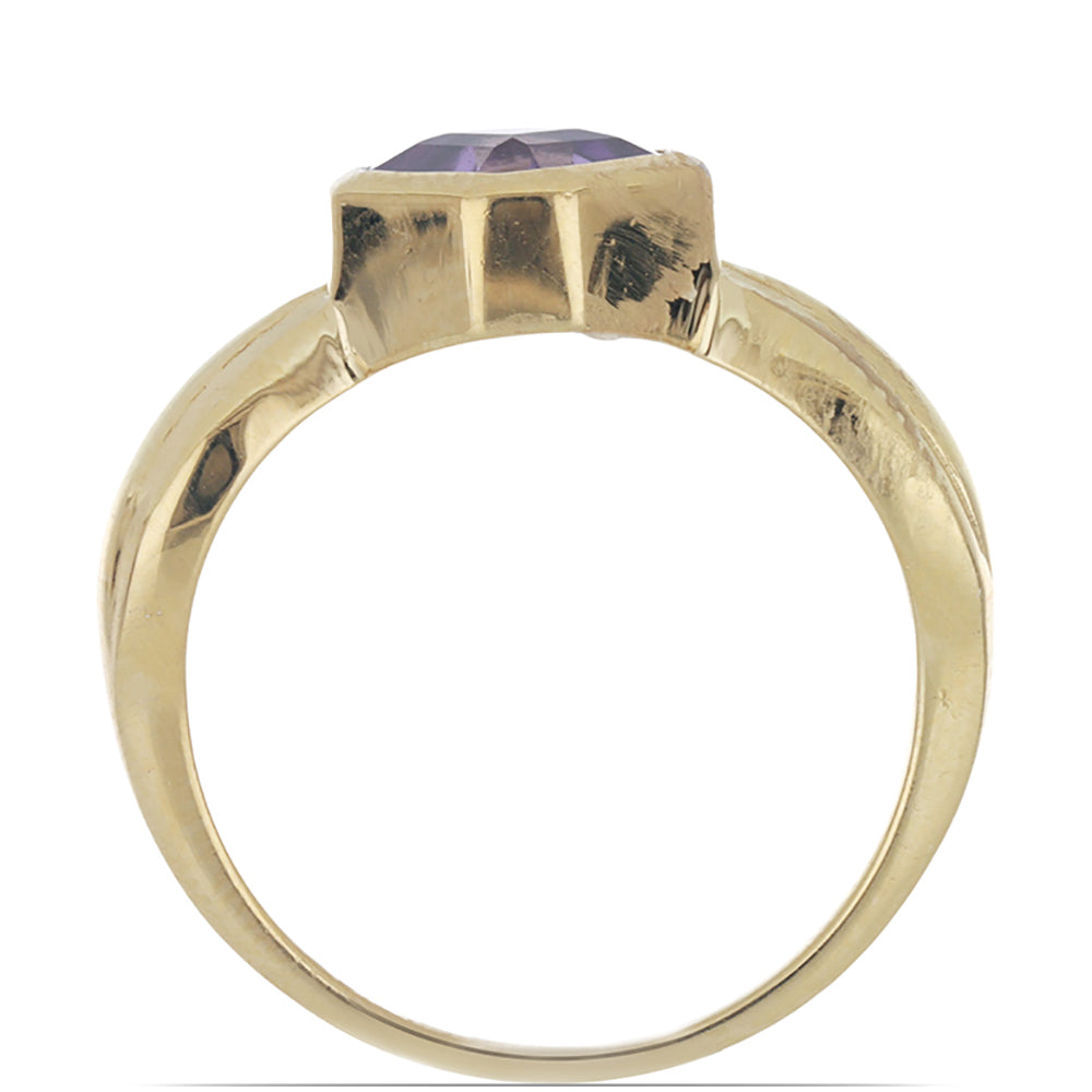 Goldplattierter Silberring mit Amethyst aus Vera Cruz 2