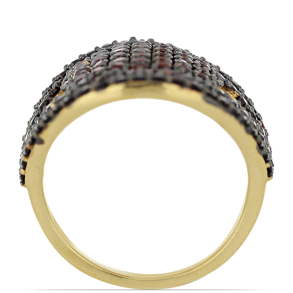 Goldplattierter Silberring mit Barton Granat