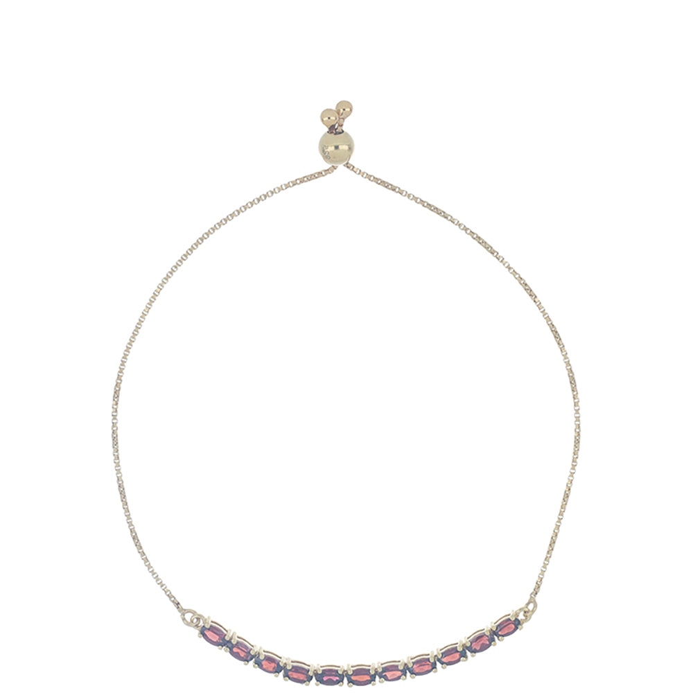 Goldplattiertes Silberarmband mit Barton Granat