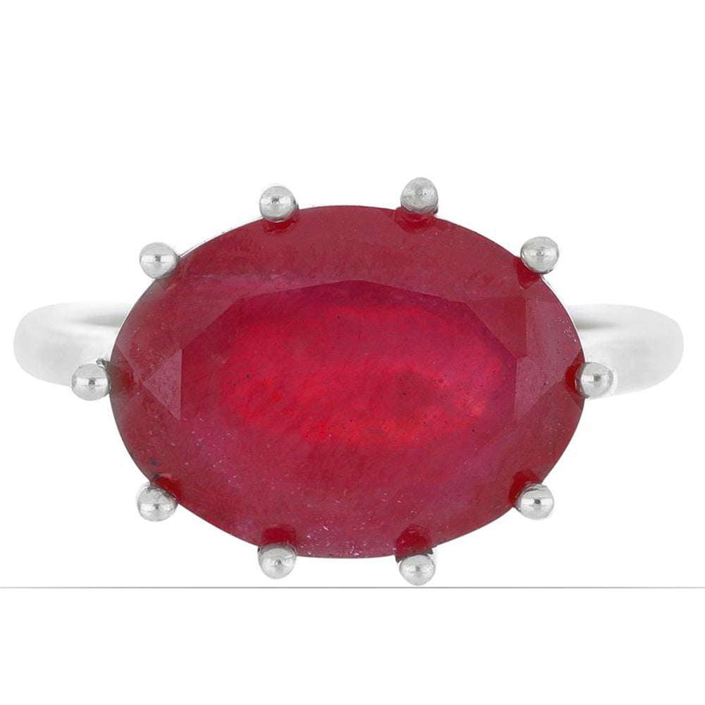 Silberring mit Rubin aus Madagaskar 1