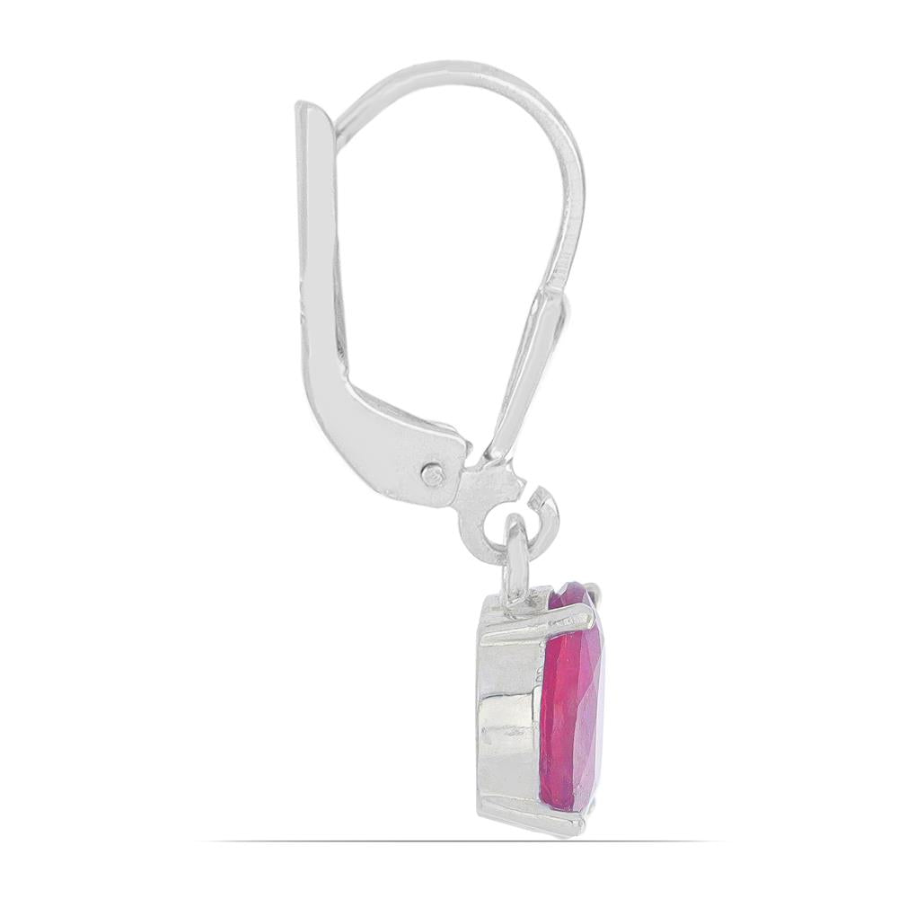 Silberohrringe mit Rubin aus Madagaskar