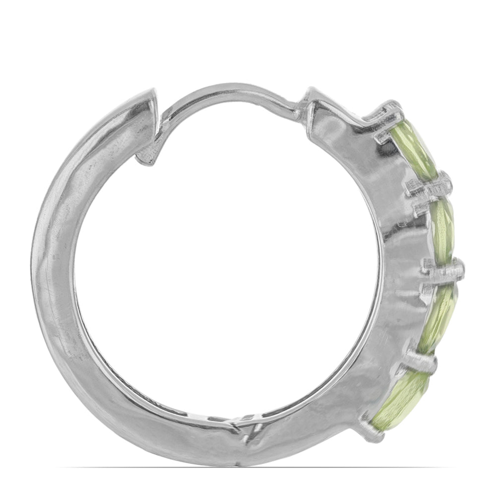 Silberohrringe mit Peridot aus Changbai