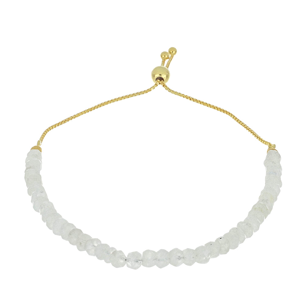 Goldplattiertes Silberarmband mit Regenbogenmondstein aus Grant County