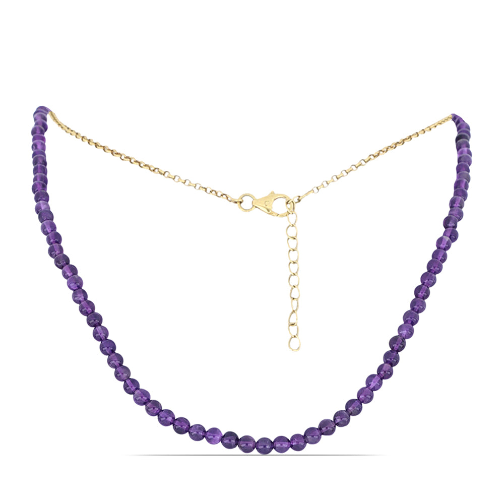 Goldplattierte Silberhalskette mit marokkanischem Amethyst