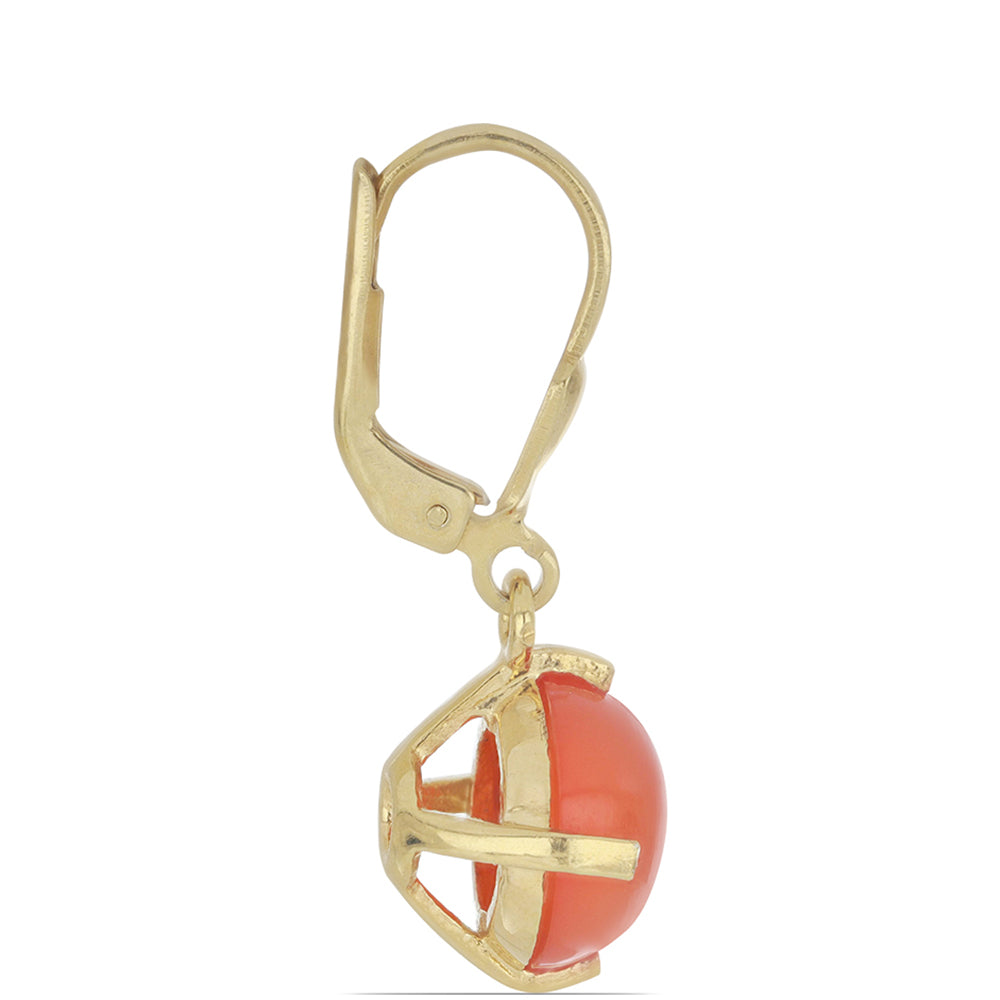 Goldplattierte Silberohrringe mit Karneol 2