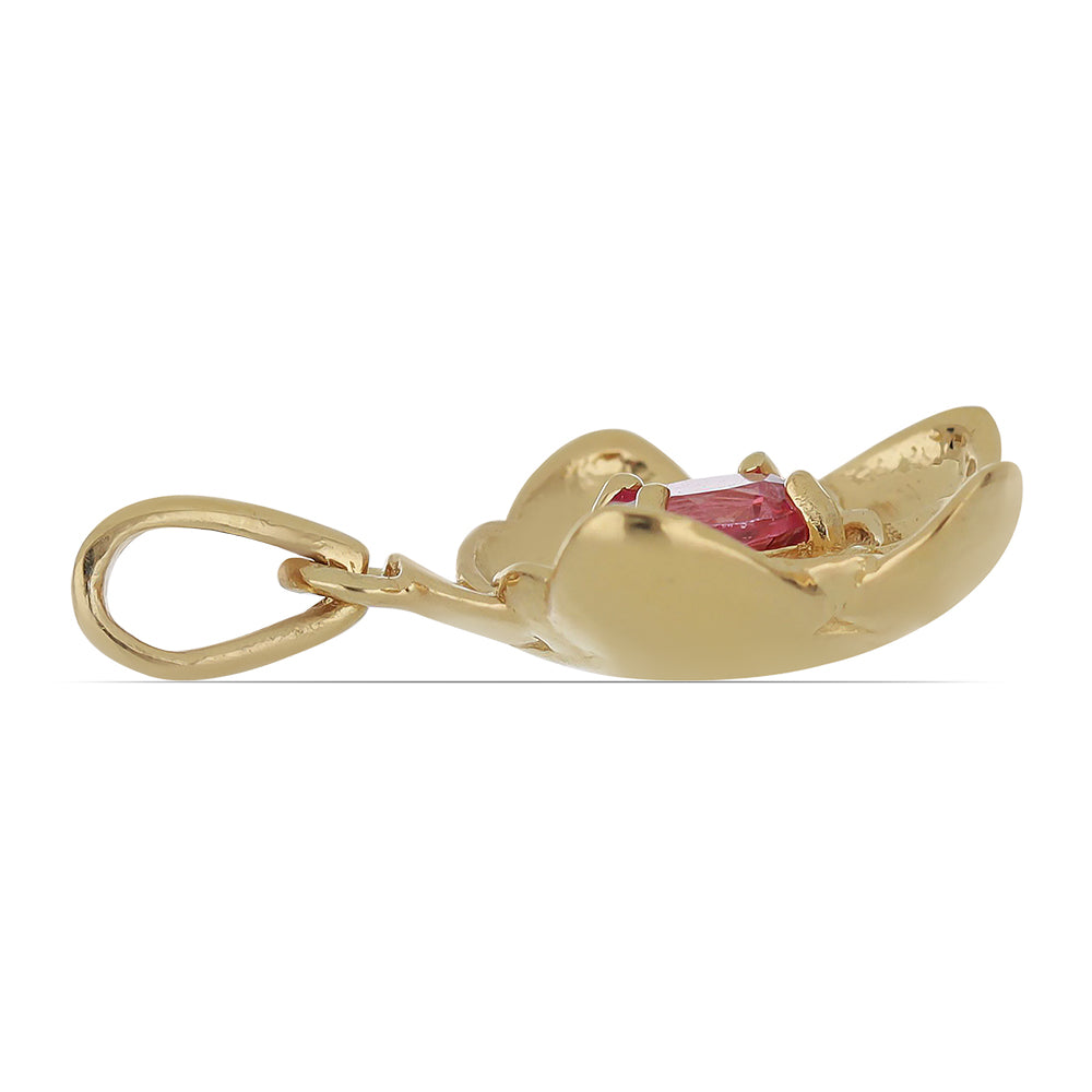 Goldplattierter Silberanhänger mit rosa Topas