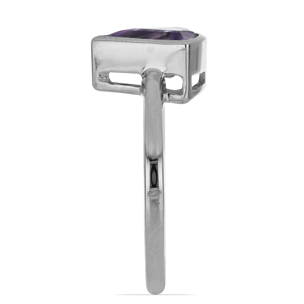 Silberring mit Rose De France Amethyst