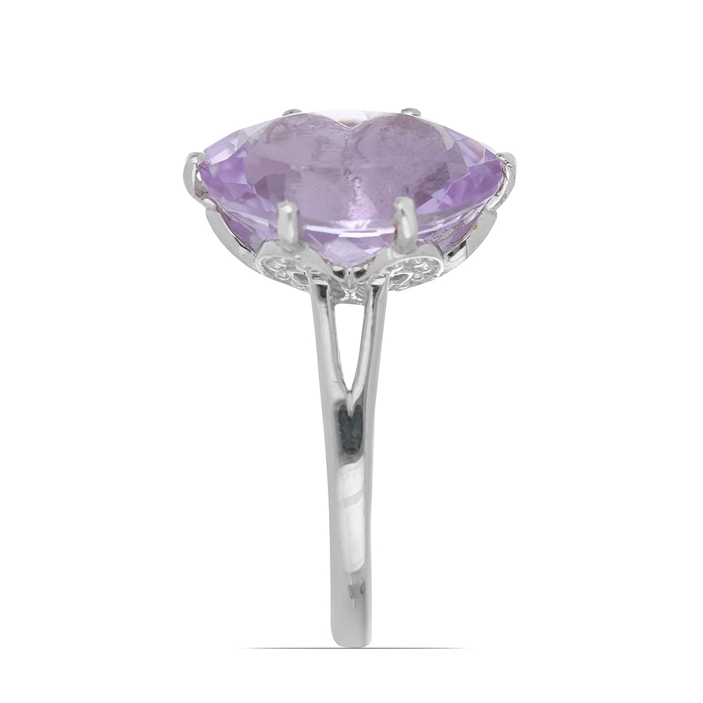 Silberring mit Rose De France Amethyst