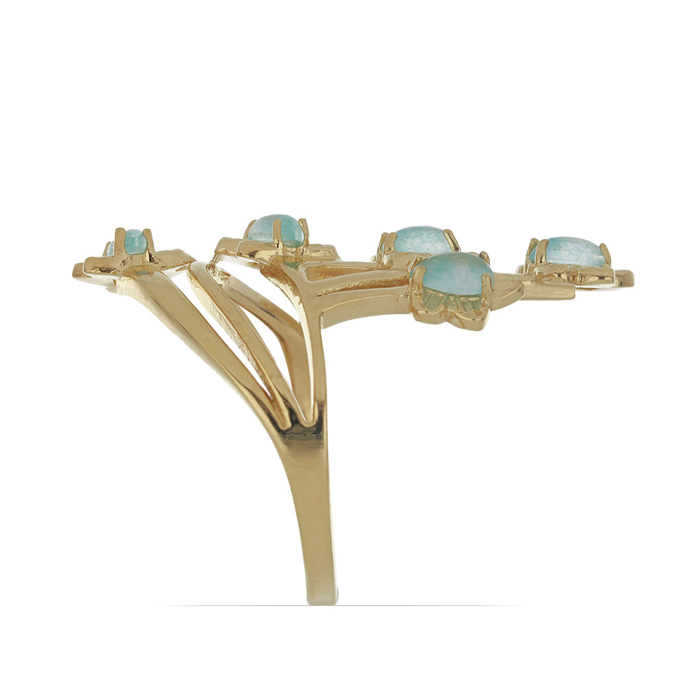 Goldplattierter Silberring