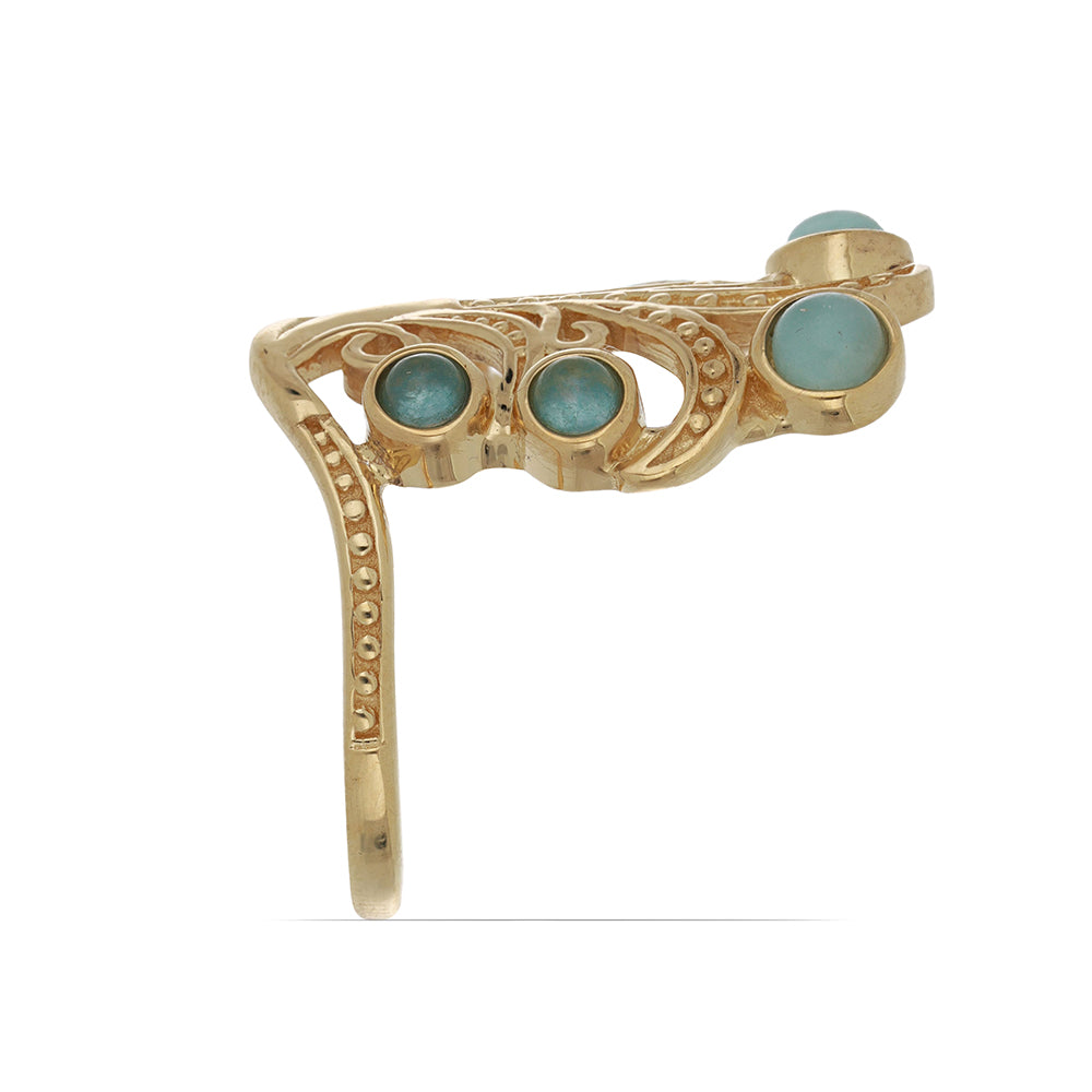 Goldplattierter Silberring 4