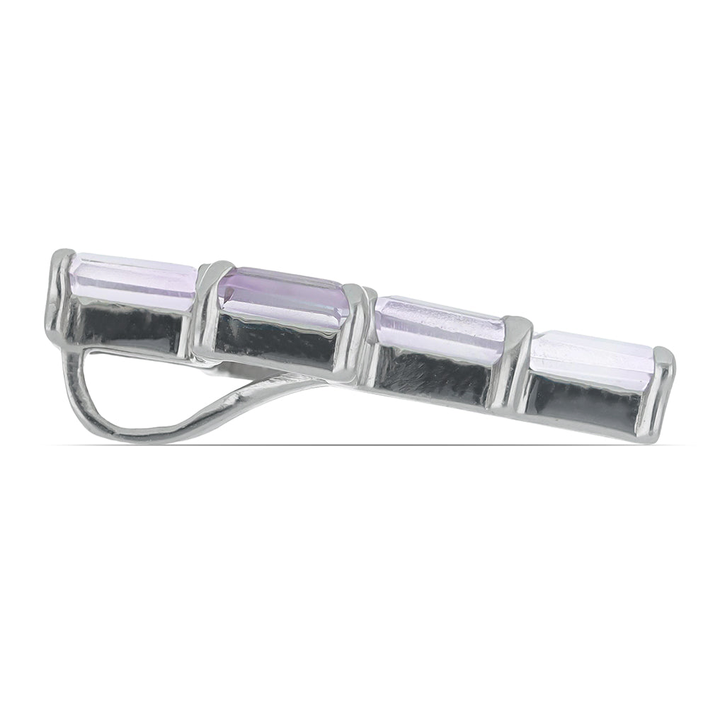 Silberanhänger mit Rose De France Amethyst