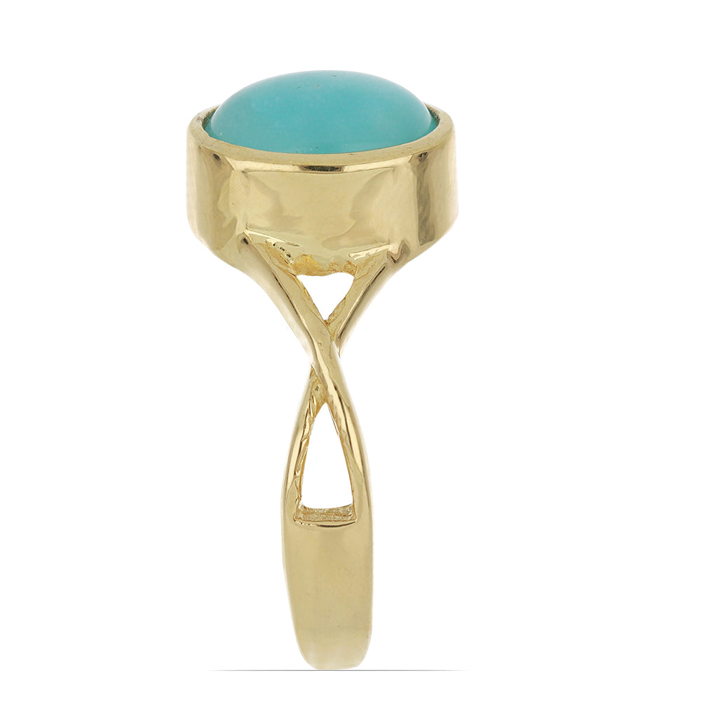 Goldplattierter Silberring