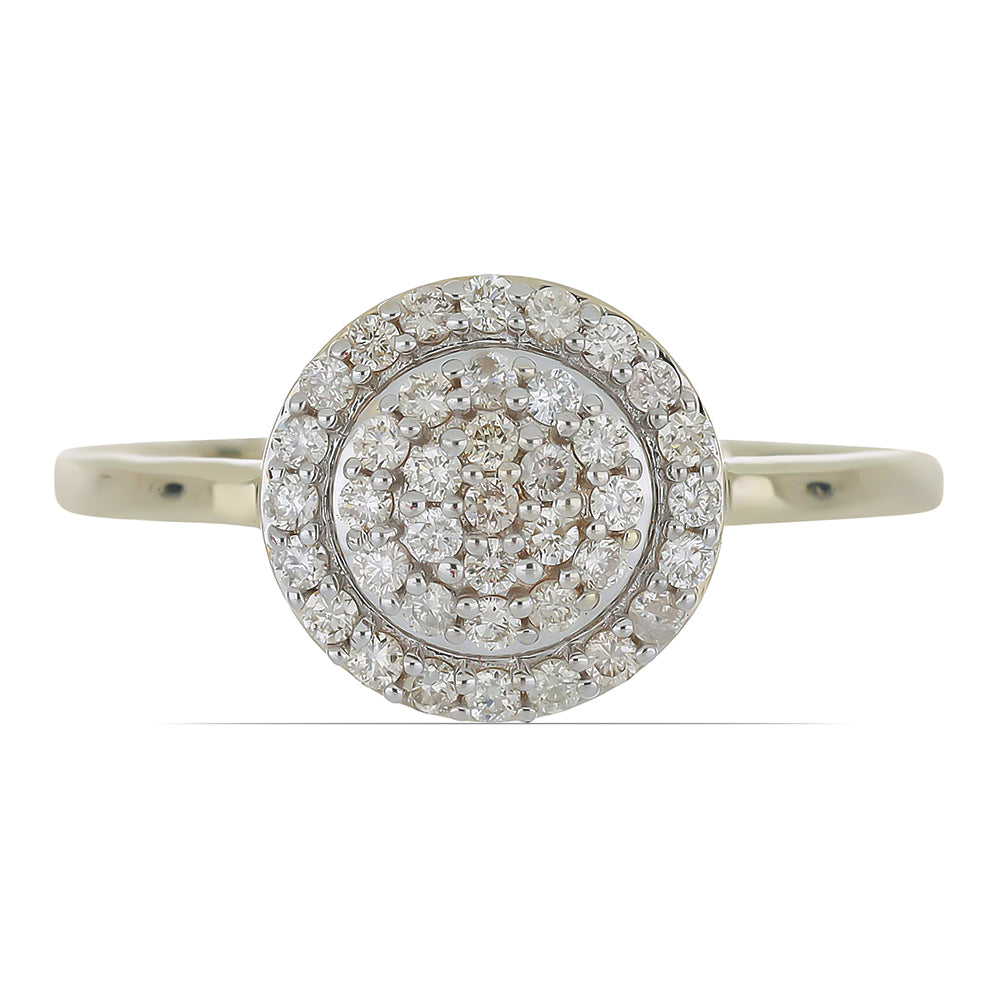 Goldring mit weißem Diamant 1
