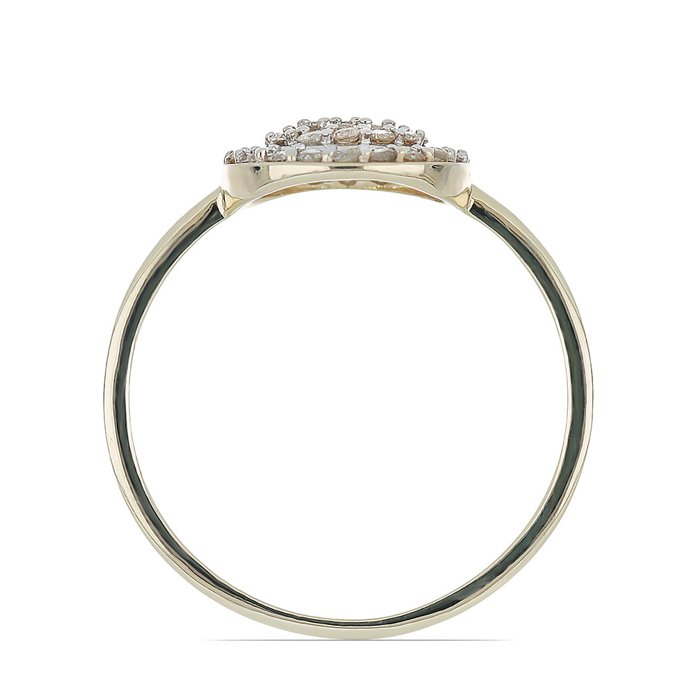 Goldring mit weißem Diamant 2