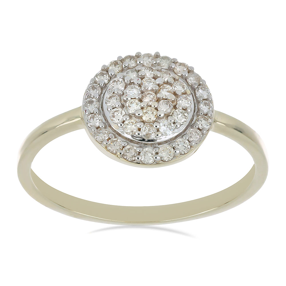 Goldring mit weißem Diamant 3