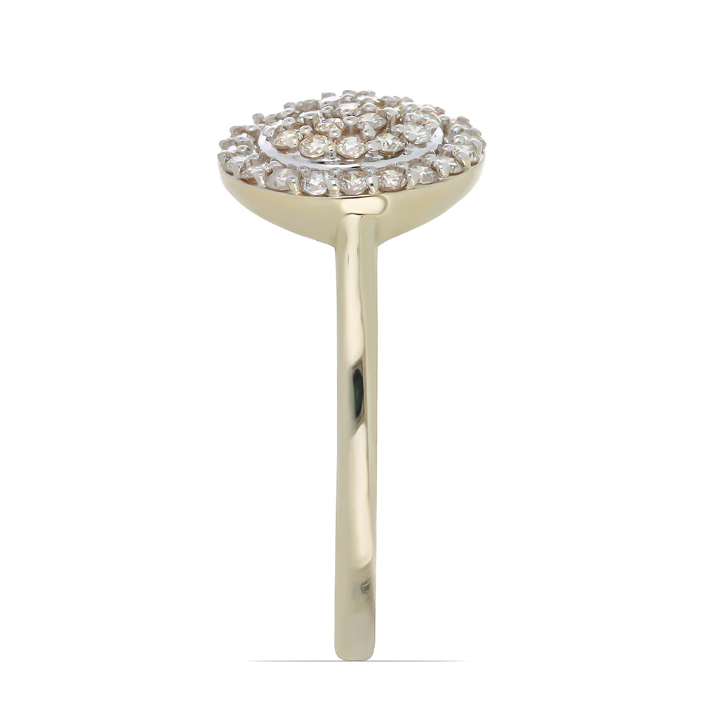 Goldring mit weißem Diamant 4